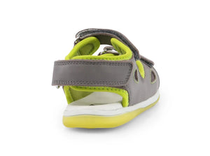 BOBUX SURF Charcoal/Lime sandály