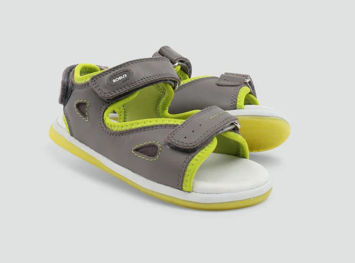 BOBUX SURF Charcoal/Lime sandály